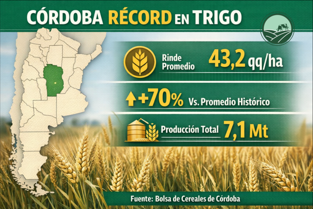 Córdoba marca un hito con el trigo