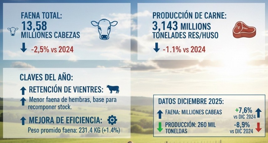 Menos faena y más eficiencia marcan el cierre ganadero