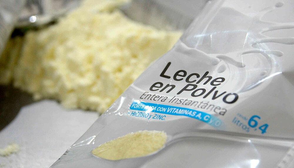 Leche en polvo en el mercado global, precios se estabilizan en menos de U$S3.800 por tonelada.