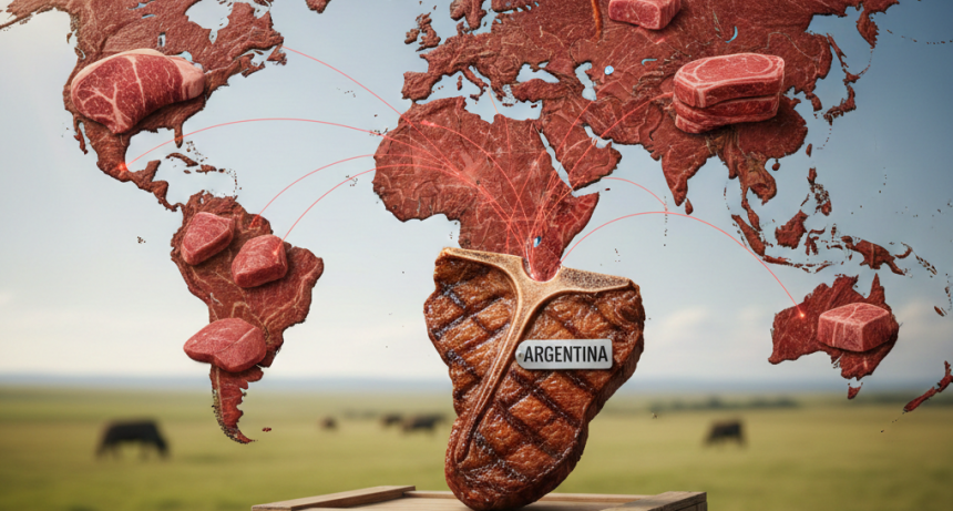 La carne exportó menos volumen y más dólares